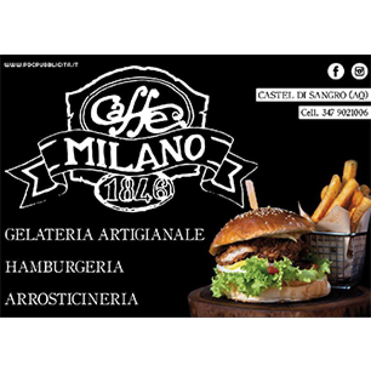 Banner Caffe' Milano Castel Di Sangro 306 per 306 pixel